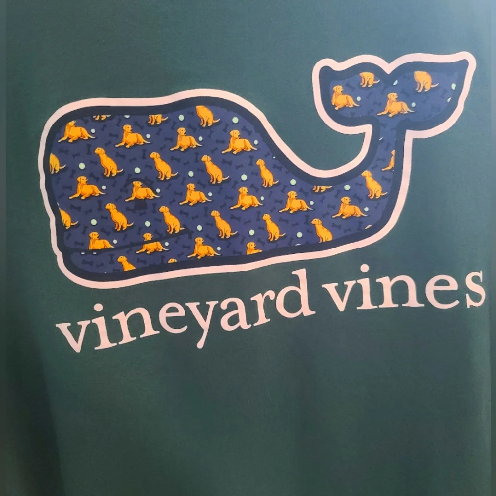Yellow Lab Vineyard Vines mens long sleeve green shirt size XL - Picture 5 of 8